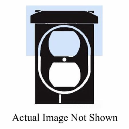 Mulberry Box Cover, 1 Gang, Aluminum, Duplex Receptacle Cover Type 30522